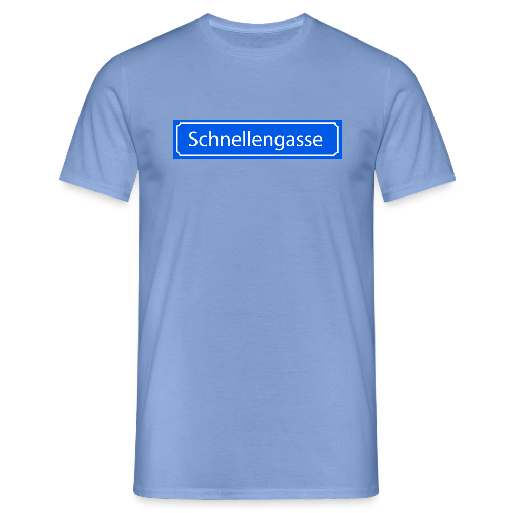 T-Shirt | Schnellengasse | Manns-Lüü - carolina blue