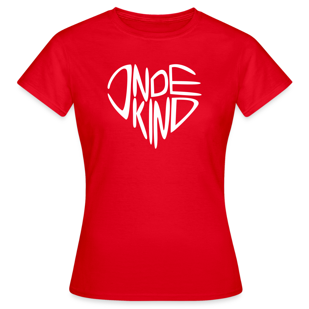 T-Shirt | Indekind Premium | Herz-Logo | Mädsche - Rot