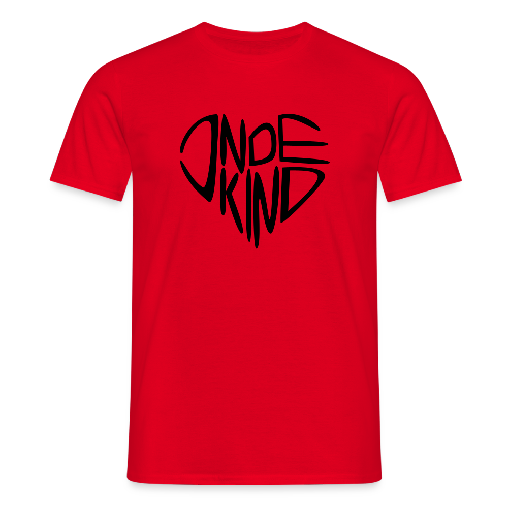 T-Shirt | Indekind Premium | Herz-Logo | Manns-Lüü - Rot