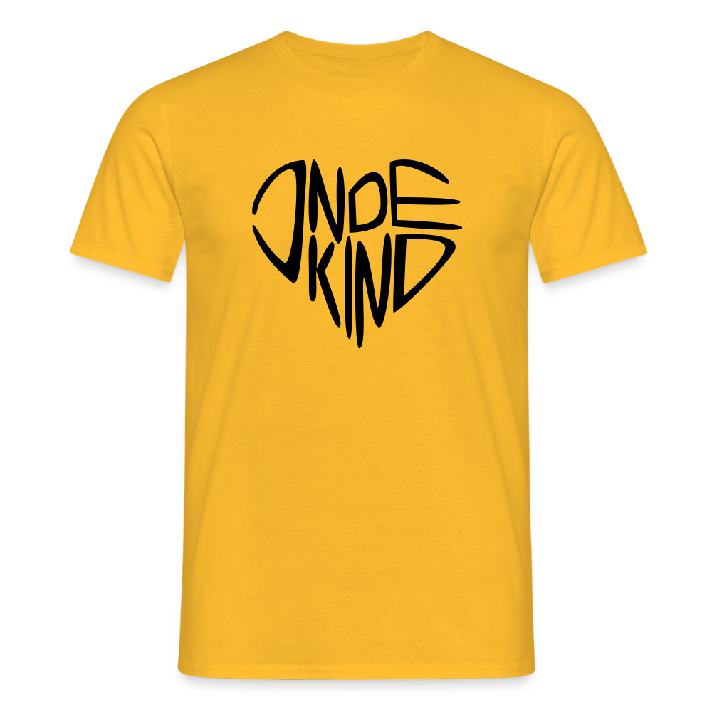 T-Shirt | Indekind Premium | Herz-Logo | Manns-Lüü - Gelb