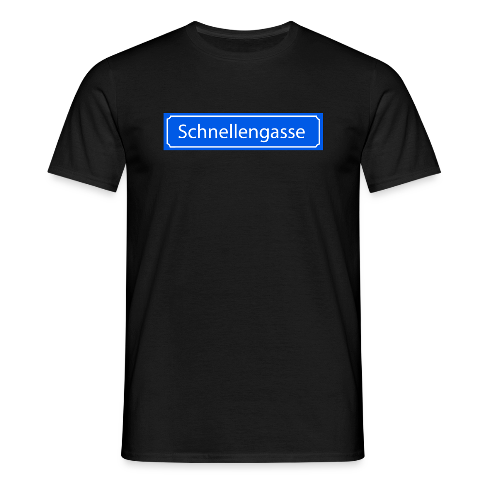 T-Shirt | Schnellengasse | Manns-Lüü - Schwarz