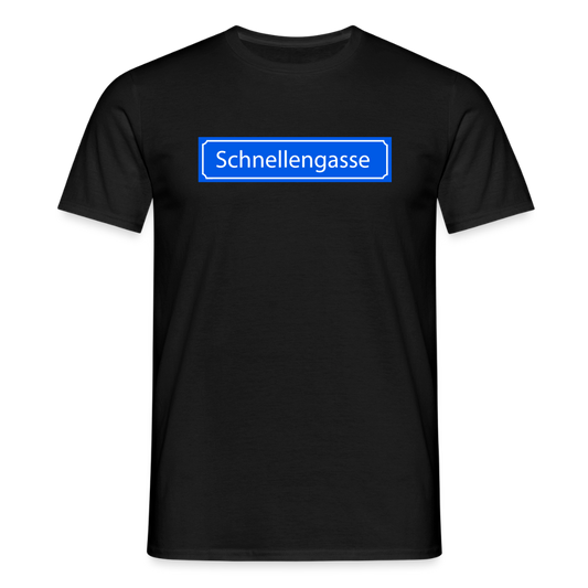 T-Shirt | Schnellengasse | Manns-Lüü - Schwarz