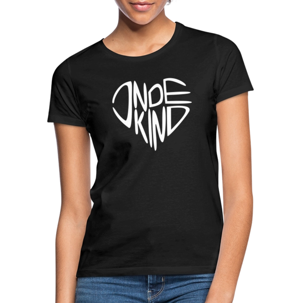T-Shirt | Indekind Premium | Herz-Logo | Mädsche - Schwarz