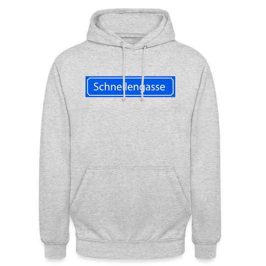 Hoodie | Schnellengasse | Fü allemoole - Hellgrau meliert