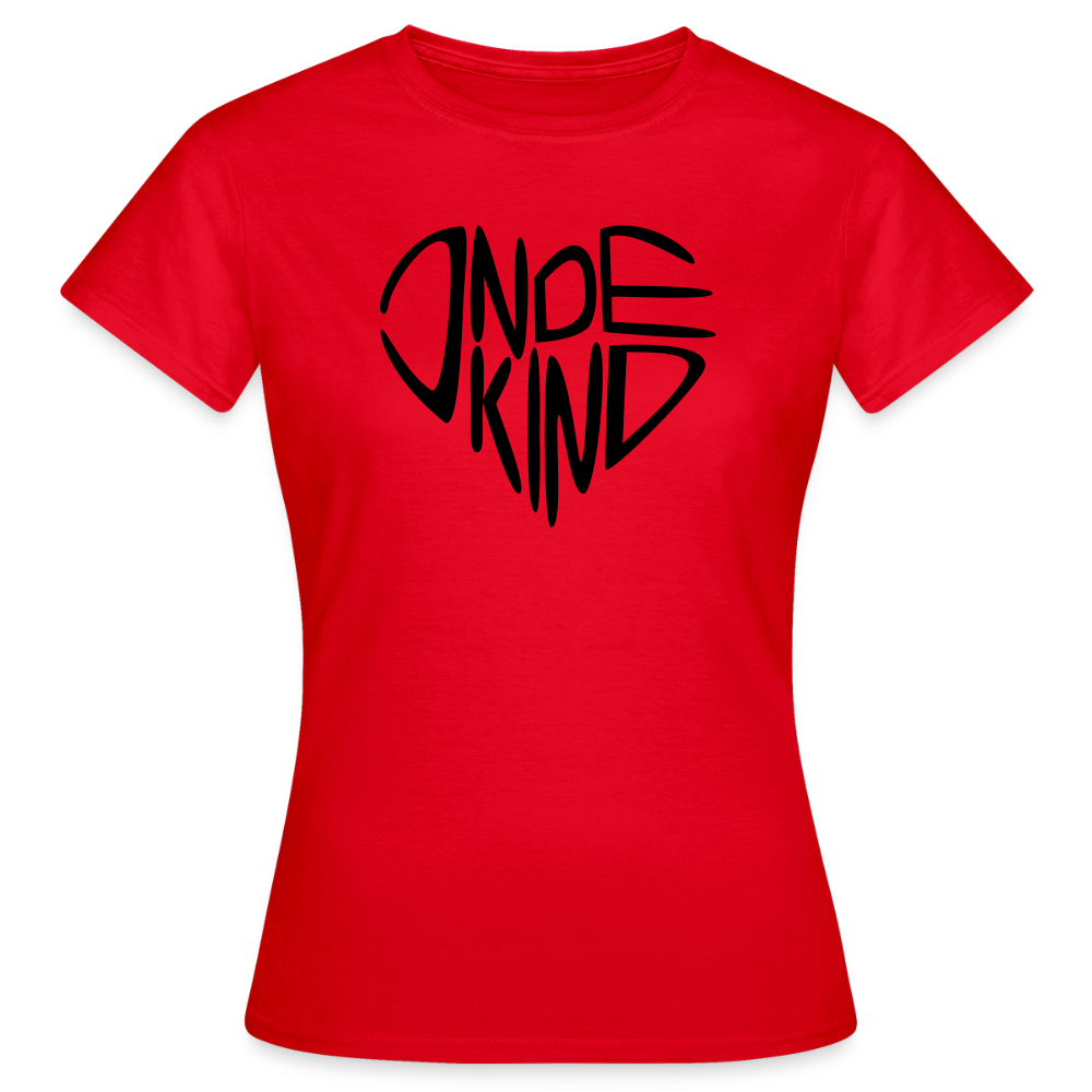 T-Shirt | Indekind Premium | Herz-Logo | Mädsche - Rot