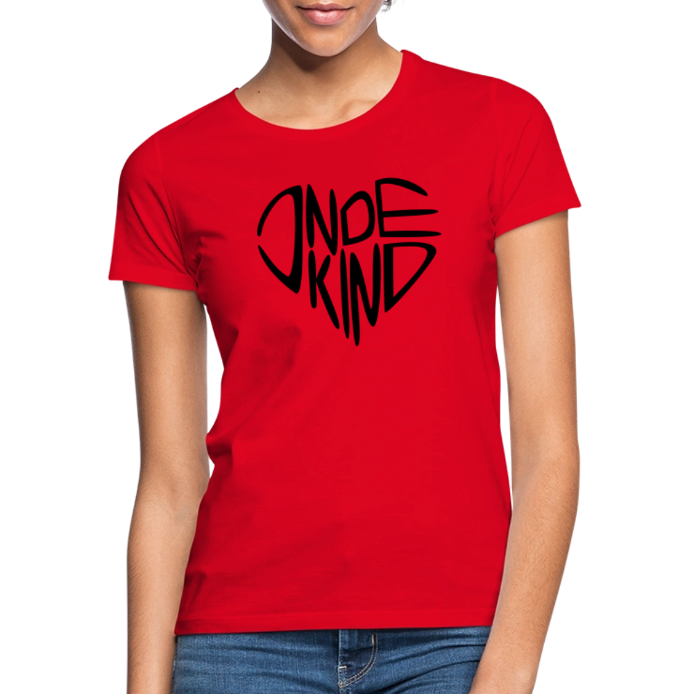 T-Shirt | Indekind Premium | Herz-Logo | Mädsche - Rot