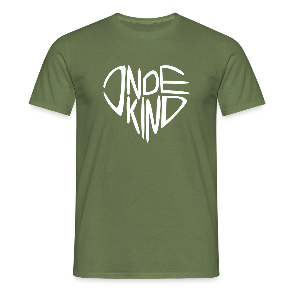 T-Shirt | Indekind Premium | Herz-Logo | Manns-Lüü - Militärgrün