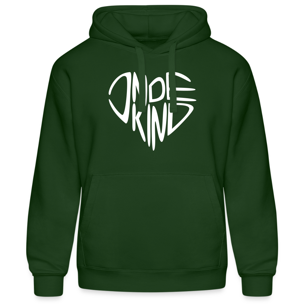 Hoodie | Indekind Premium | Herz-Logo | Manns-Lüü - Flaschengrün