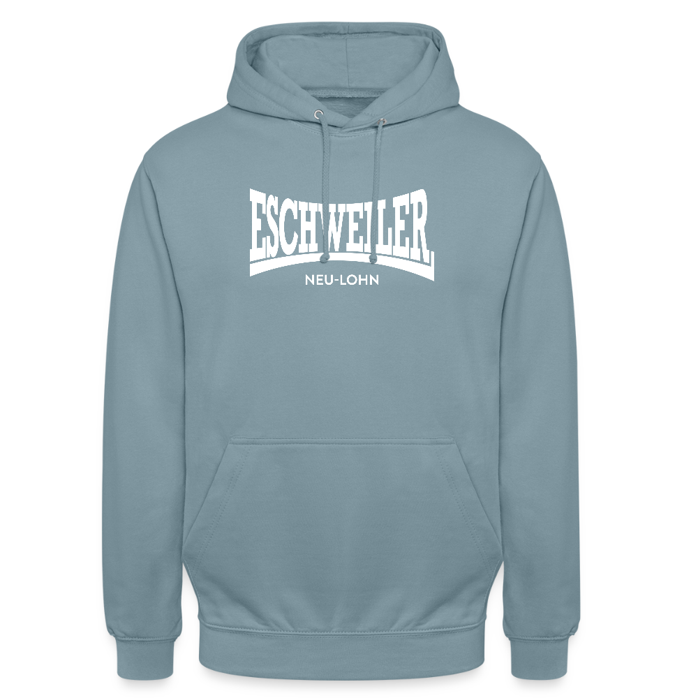 Statement-Hoodie | Neu-Lohn | Fü allemoole - Nebelblau