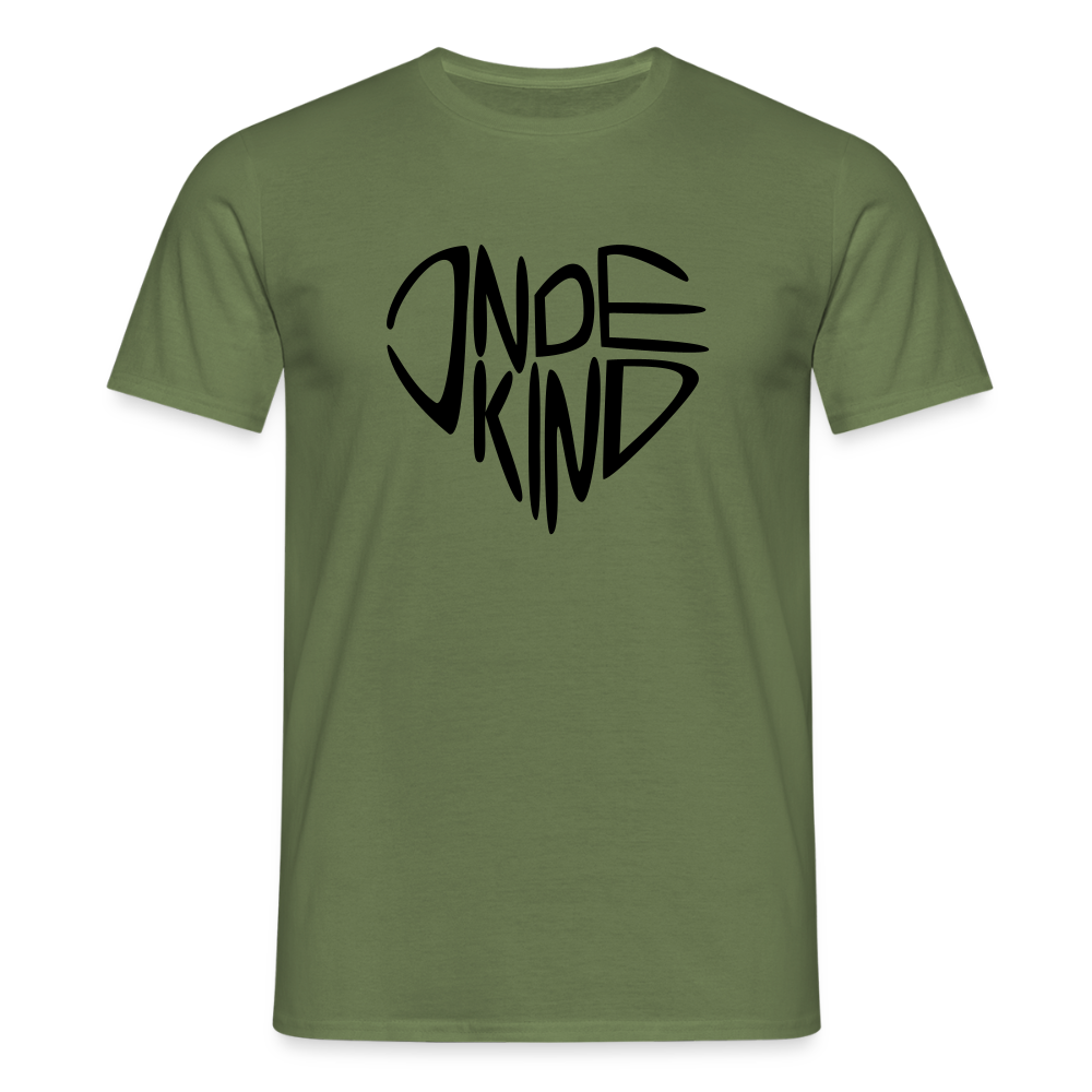 T-Shirt | Indekind Premium | Herz-Logo | Manns-Lüü - Militärgrün