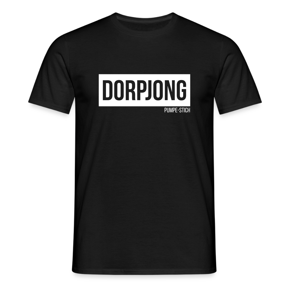 T-Shirt | Dorpjong Pumpe-Stich Klassik | Manns-Lüü - Schwarz
