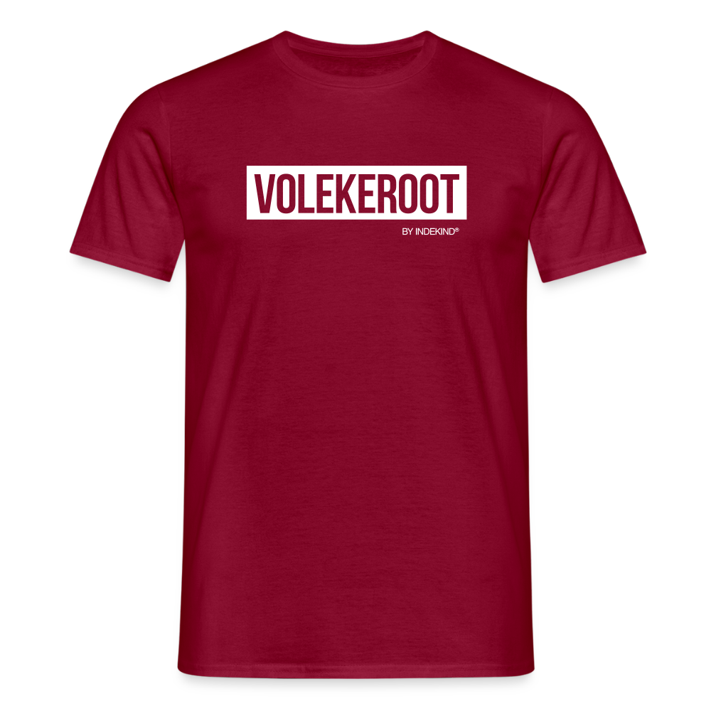 T-Shirt | Volekeroot Klassik | Manns-Lüü - Ziegelrot