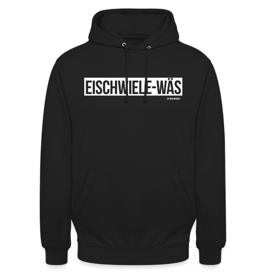 Hoodie | Eischwiele-Wäs Klassik | Fü allemoole - Schwarz