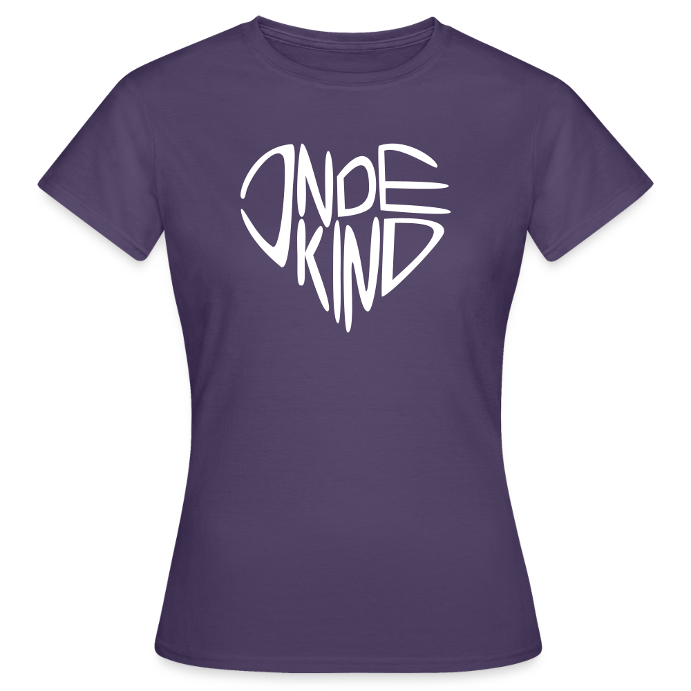 T-Shirt | Indekind Premium | Herz-Logo | Mädsche - Dunkellila