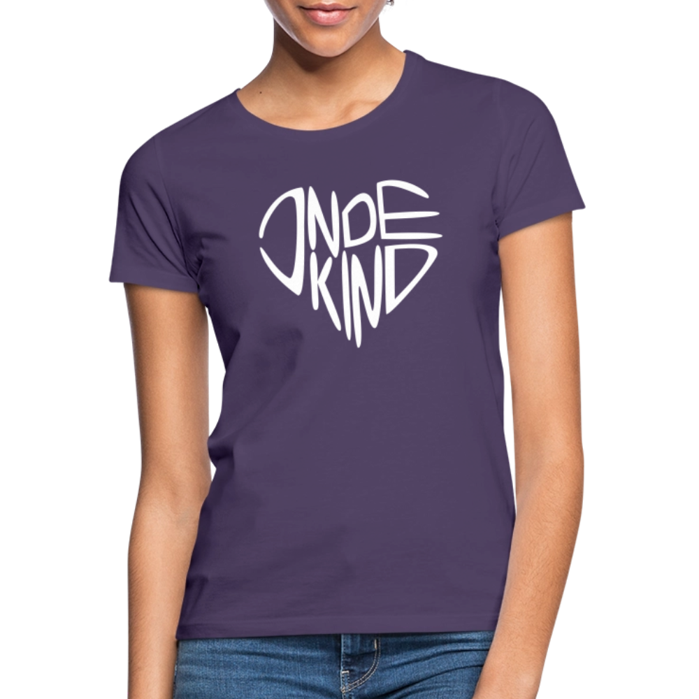 T-Shirt | Indekind Premium | Herz-Logo | Mädsche - Dunkellila