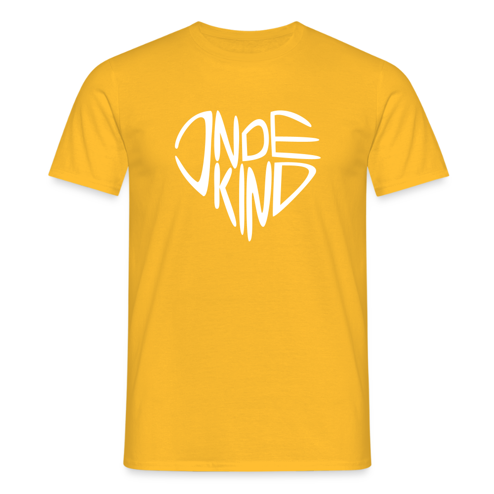 T-Shirt | Indekind Premium | Herz-Logo | Manns-Lüü - Gelb