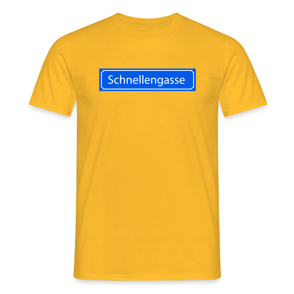 T-Shirt | Schnellengasse | Manns-Lüü - Gelb