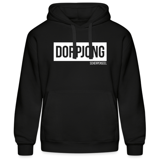 Hoodie | Dorpjong Scherpenseel Premium | Manns-Lüü - Schwarz