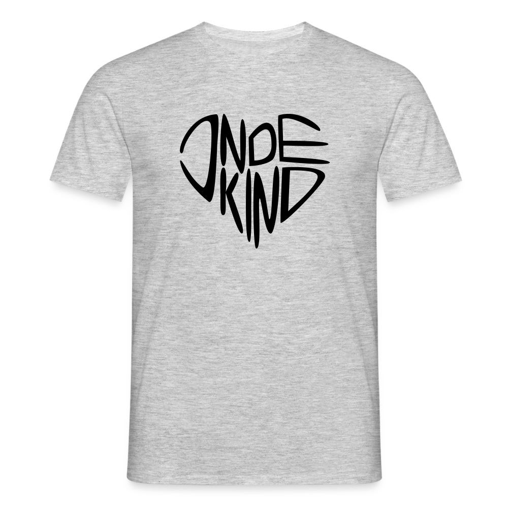 T-Shirt | Indekind Premium | Herz-Logo | Manns-Lüü - Grau meliert