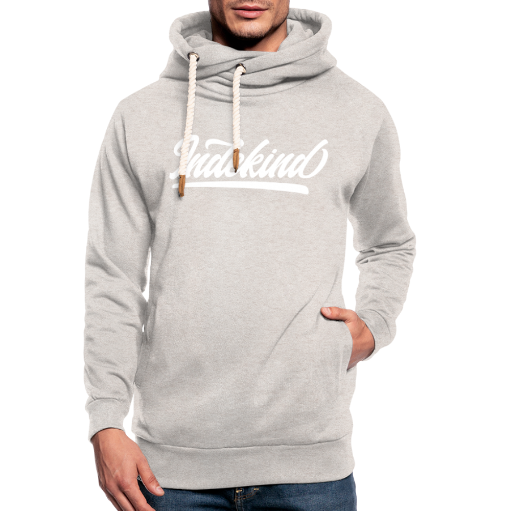 Hoodie | Indekind Schalkragen | Fü allemoole - Beige meliert