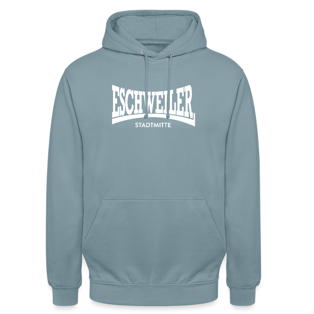Statement-Hoodie | Stadtmitte | Fü allemoole - Nebelblau