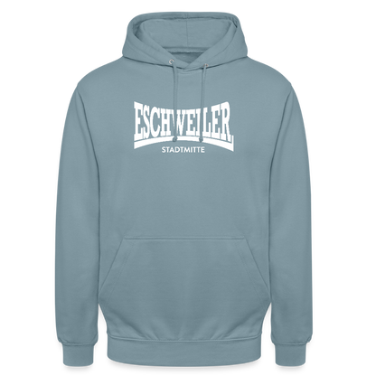 Statement-Hoodie | Stadtmitte | Fü allemoole - Nebelblau