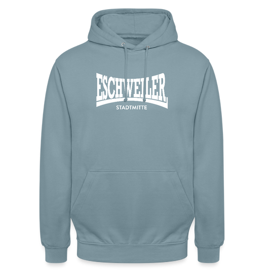 Statement-Hoodie | Stadtmitte | Fü allemoole - Nebelblau