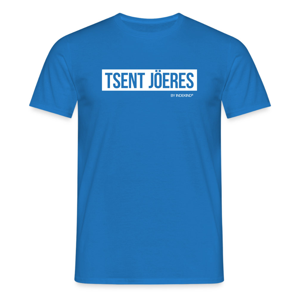 T-Shirt | Tsent Jöeres Klassik | Manns-Lüü - Royalblau