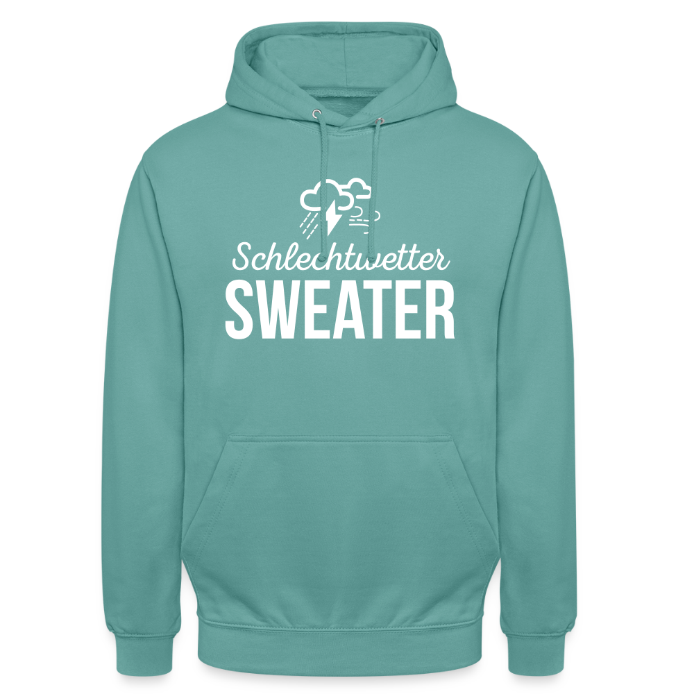 Hoodie | Schlechtwetter Sweater | Fü allemoole - Pastelltürkis
