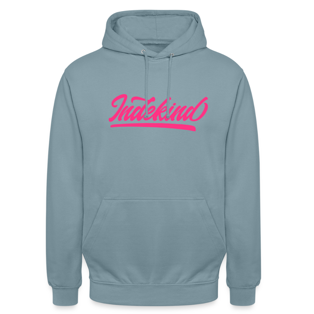 Hoodie | Indekind Neon Pink Klassik | Fü allemoole - Nebelblau
