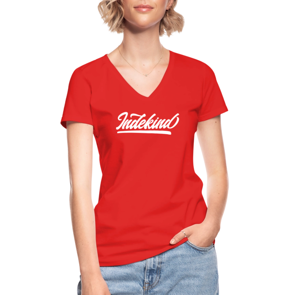 T-Shirt V-Schnitt | Indekind Klassik | Mädsche - Rot