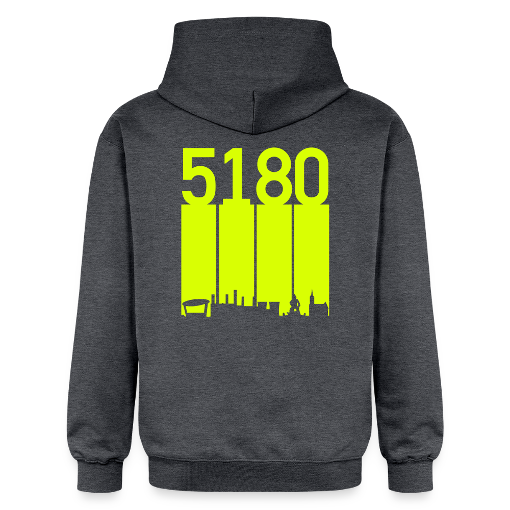 Hoodie | 5180 Skyline | Neon Jael | Fü allemoole - Dunkelgrau meliert