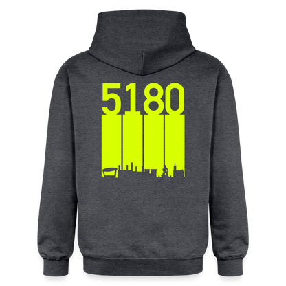 Hoodie | 5180 Skyline | Neon Jael | Fü allemoole - Dunkelgrau meliert