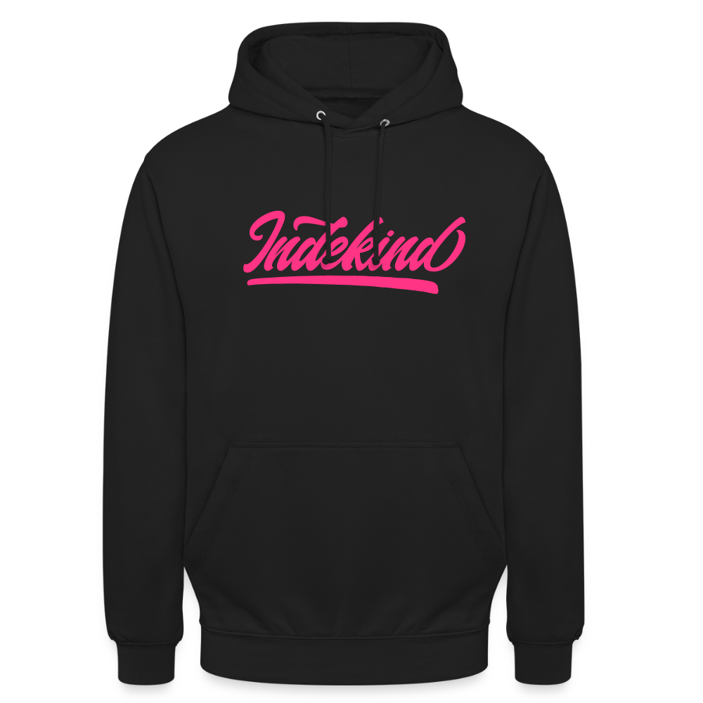 Hoodie | Indekind Neon Pink Klassik | Fü allemoole - Schwarz