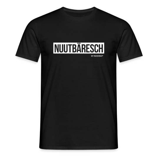 T-Shirt | Nuutbäresch Klassik | Manns-Lüü - Schwarz
