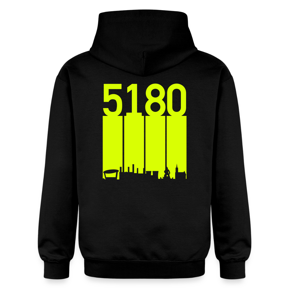 Hoodie | 5180 Skyline | Neon Jael | Fü allemoole - Schwarz
