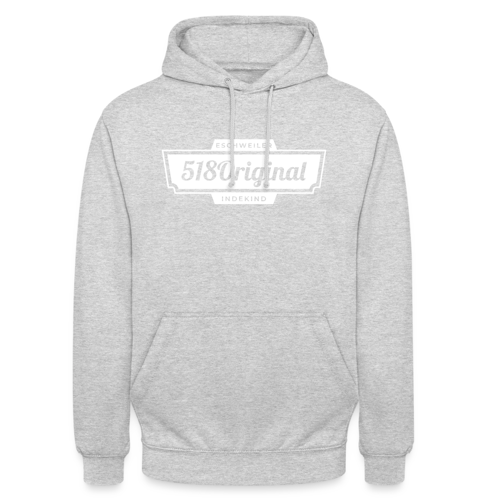 Hoodie | 518Original | Fü allemoole - Hellgrau meliert