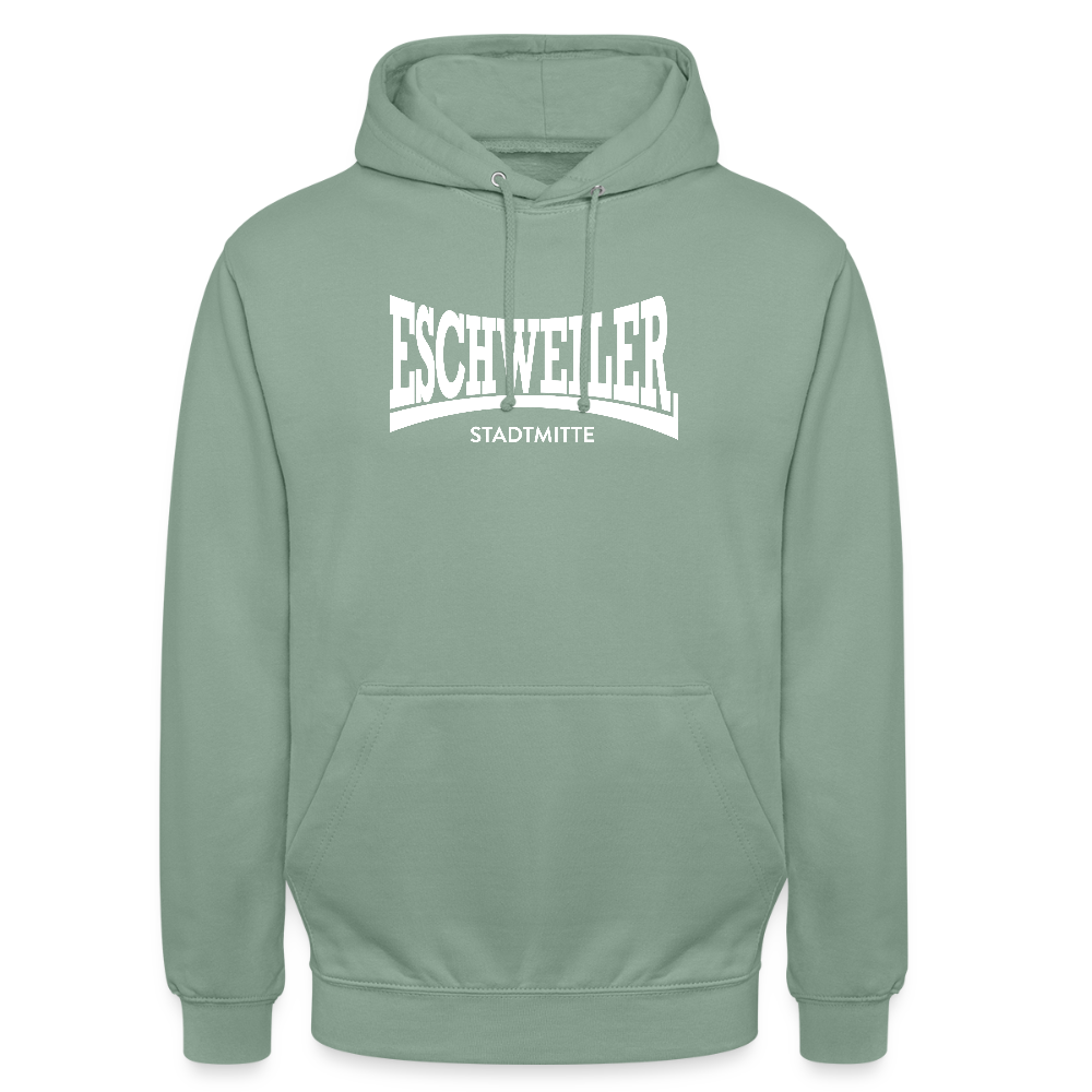 Statement-Hoodie | Stadtmitte | Fü allemoole - Graugrün