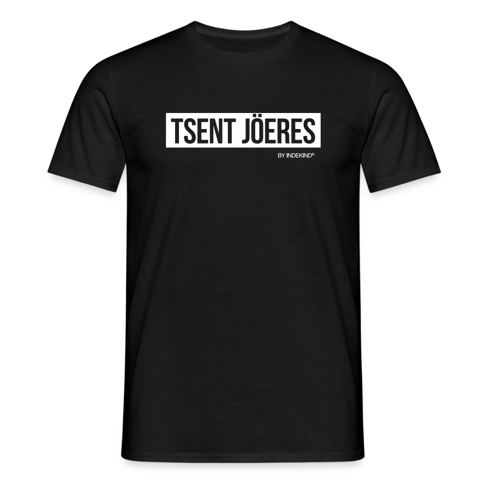 T-Shirt | Tsent Jöeres Klassik | Manns-Lüü - Schwarz