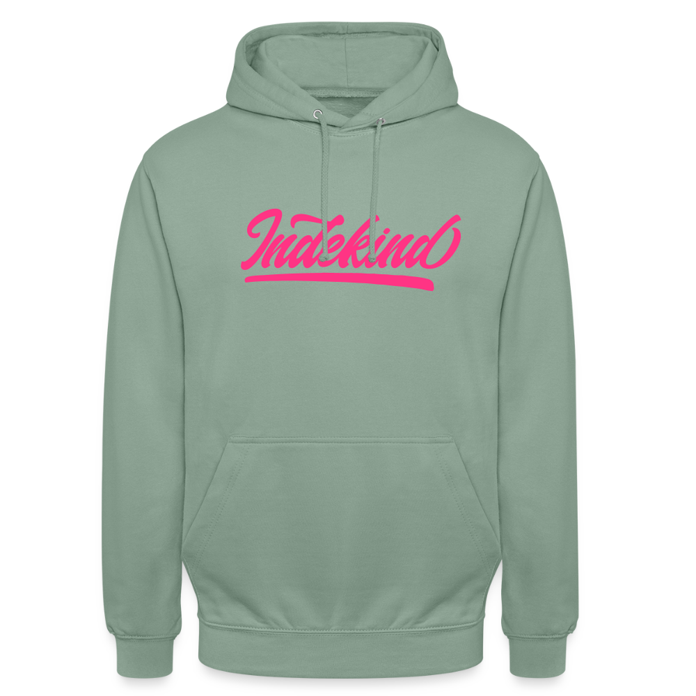 Hoodie | Indekind Neon Pink Klassik | Fü allemoole - Graugrün
