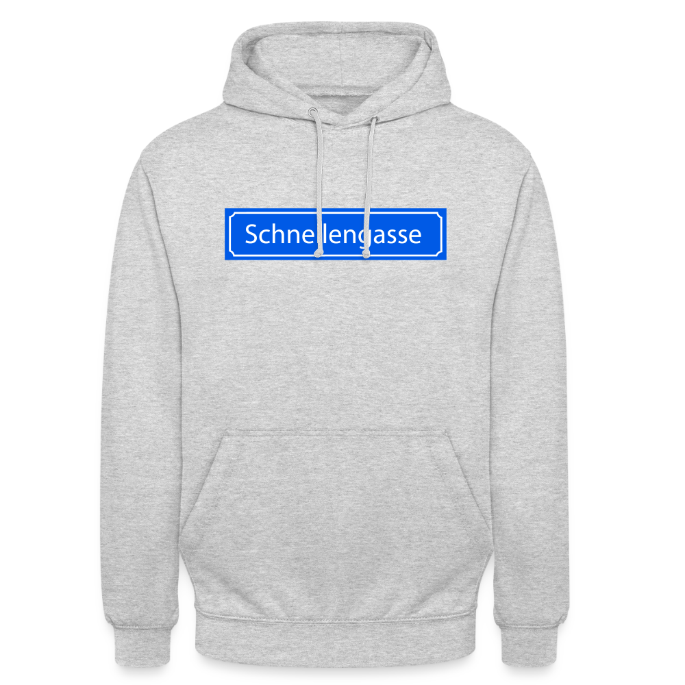 Hoodie | Schnellengasse | Fü allemoole - Hellgrau meliert