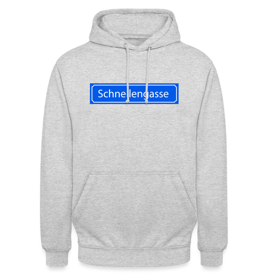 Hoodie | Schnellengasse | Fü allemoole - Hellgrau meliert
