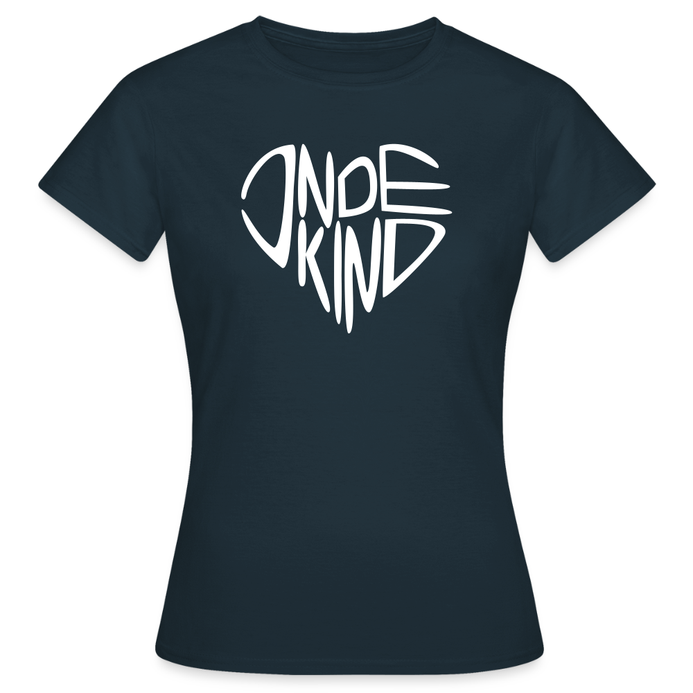 T-Shirt | Indekind Premium | Herz-Logo | Mädsche - Navy