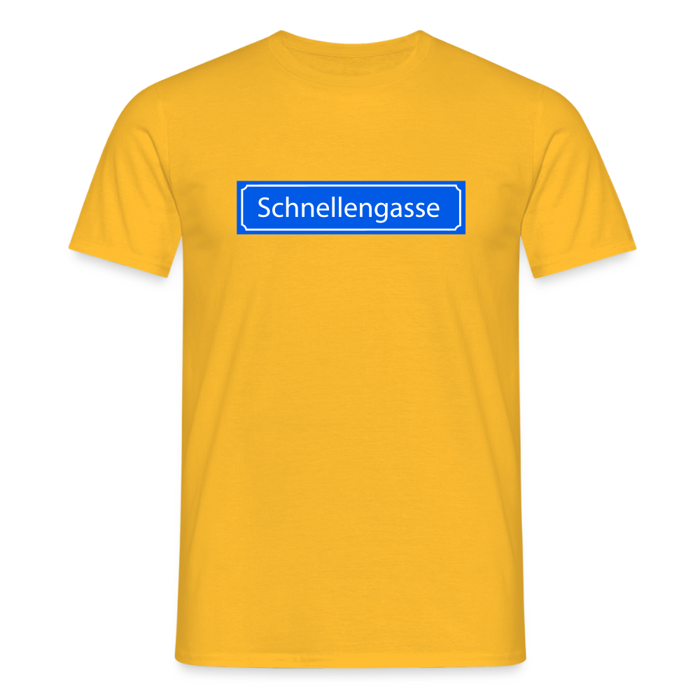 T-Shirt | Schnellengasse | Manns-Lüü - Gelb