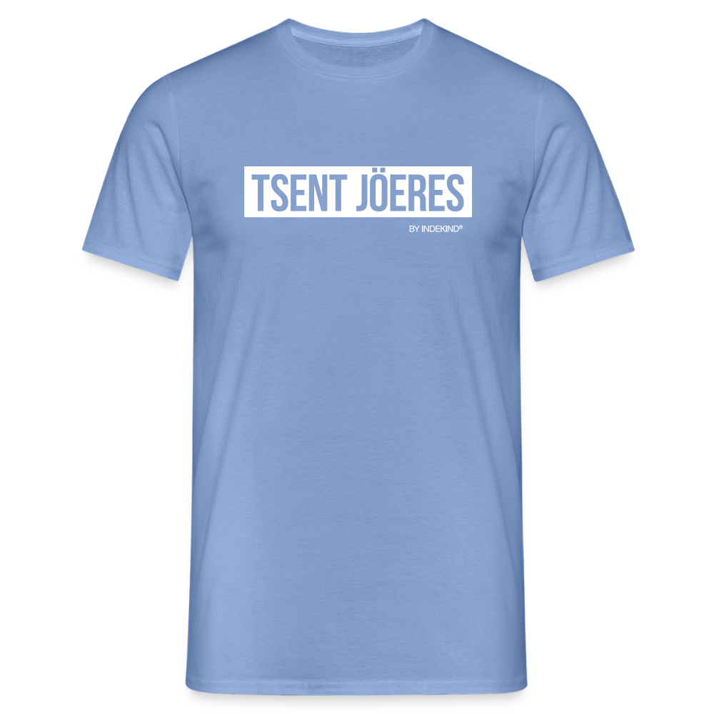 T-Shirt | Tsent Jöeres Klassik | Manns-Lüü - Carolina Blue