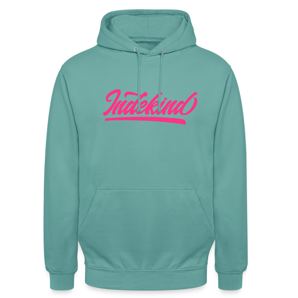 Hoodie | Indekind Neon Pink Klassik | Fü allemoole - Pastelltürkis