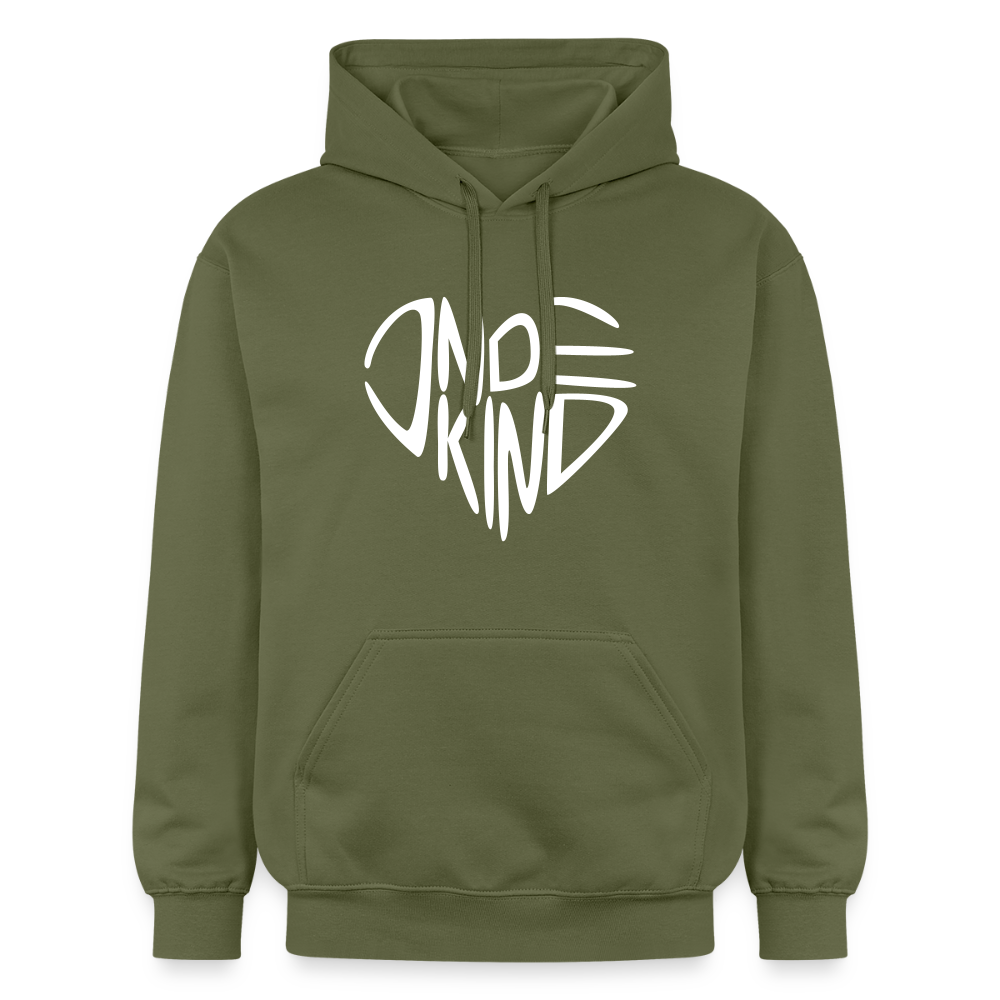 Hoodie | Indekind Premium | Herz-Logo | Manns-Lüü - Militärgrün