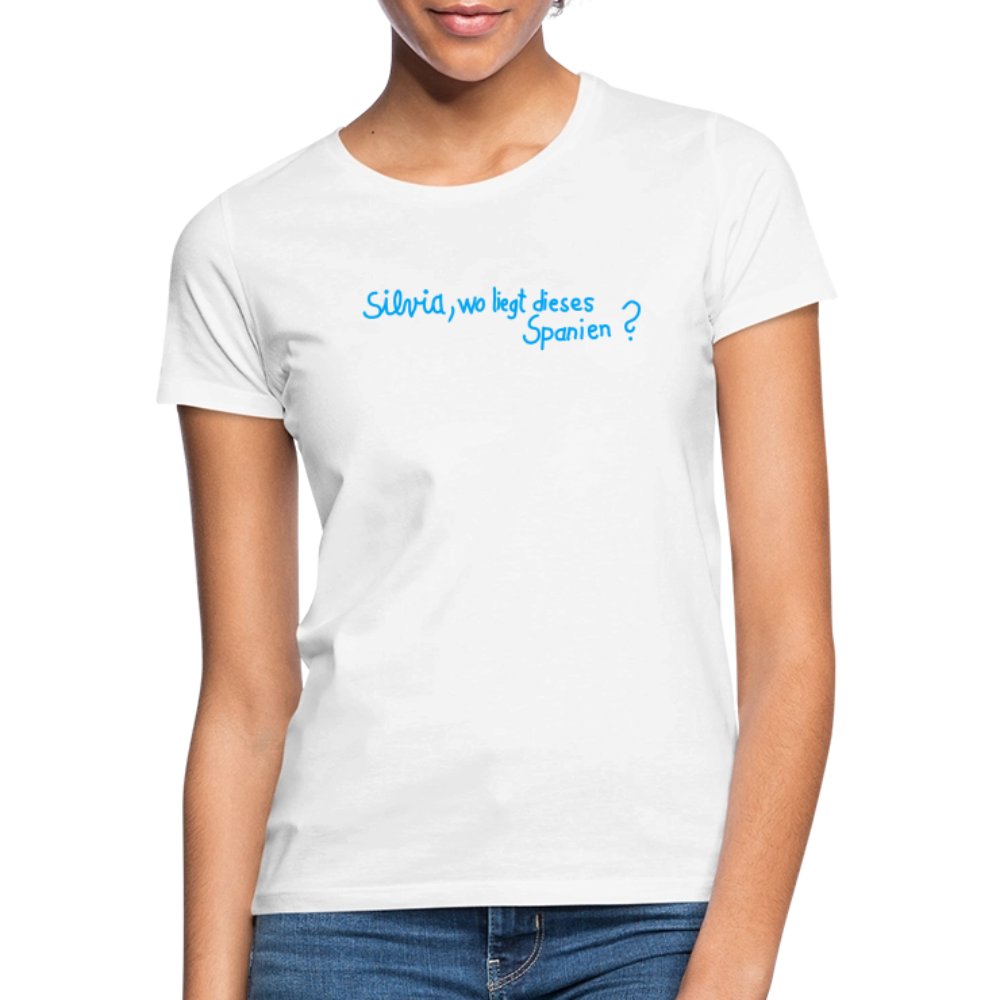 T-Shirt | Silvia, wo liegt... | Mädsche - Weiß