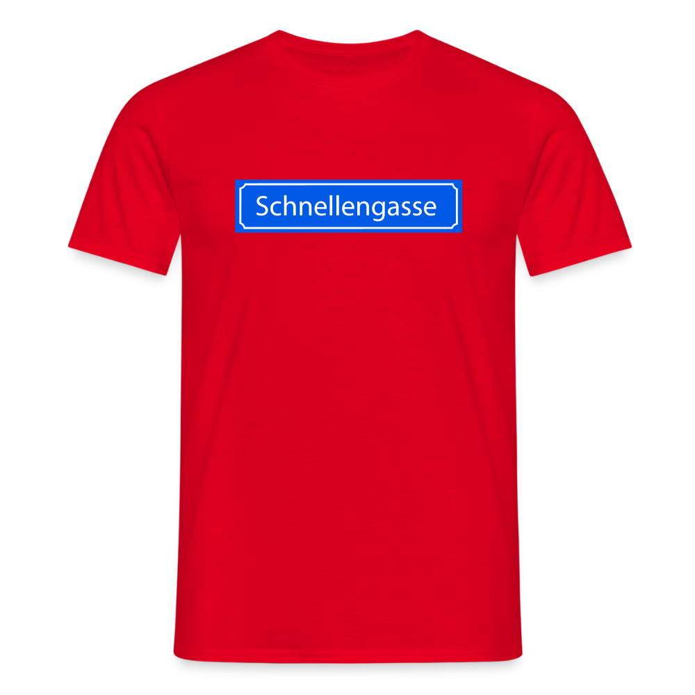 T-Shirt | Schnellengasse | Manns-Lüü - Rot