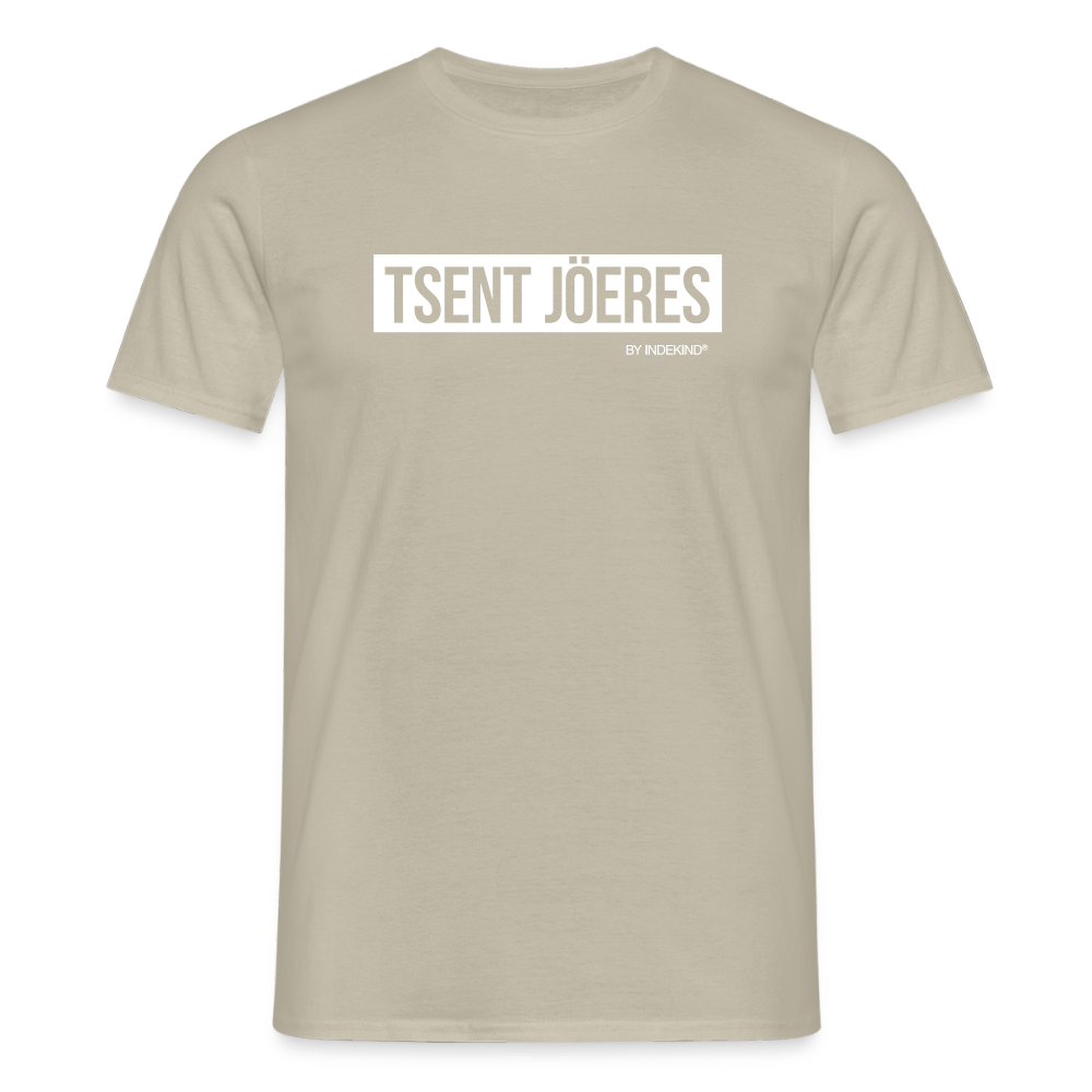 T-Shirt | Tsent Jöeres Klassik | Manns-Lüü - Sandbeige